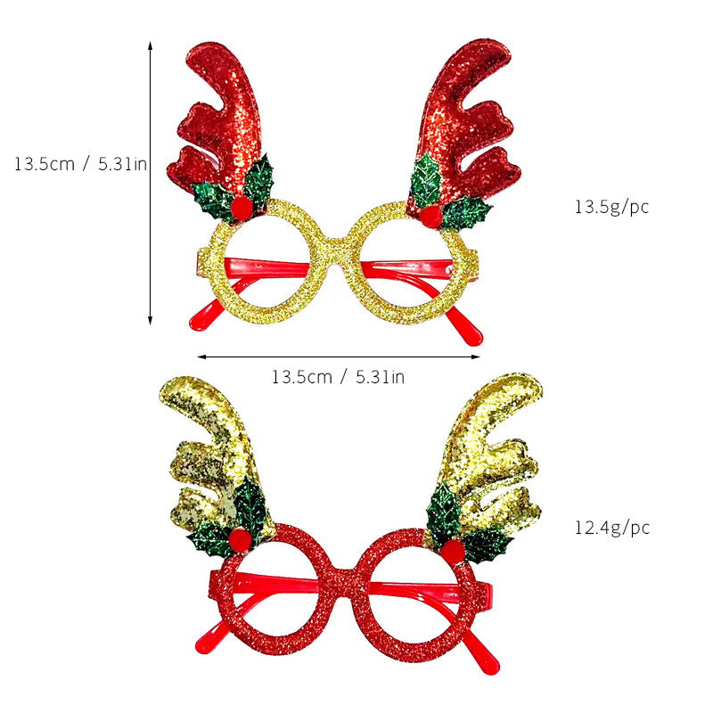 Wholesale New Christmas Decoration for Adults Kids Toys Gifts for The Elderly Snowman Antlers Creative Glasses